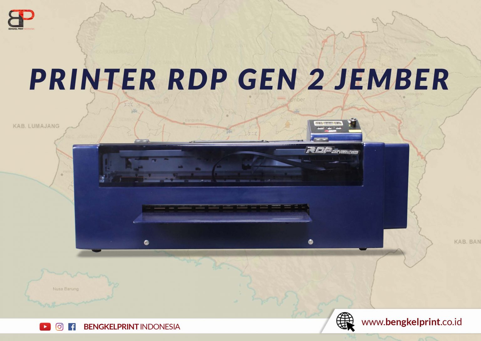Printer RDP Ecosolvent Generasi 2 JEMBER Bengkel Print Indonesia